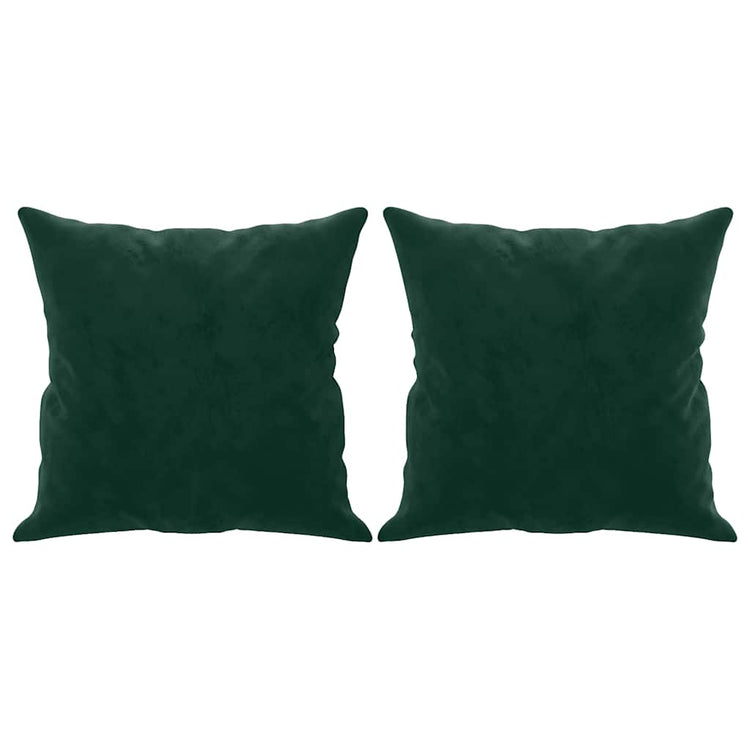 Vidaxl sierkussens 2 st 40x40 cm fluweel donkergroen