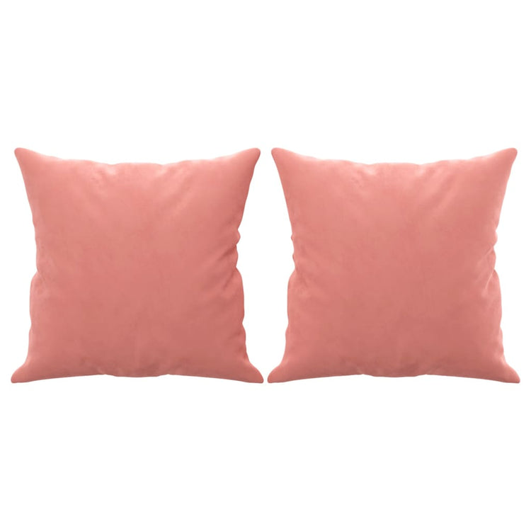Vidaxl sierkussens 2 st 40x40 cm fluweel roze