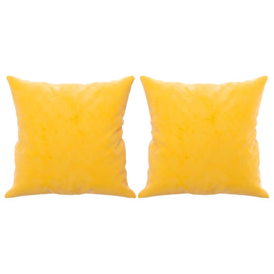 Vidaxl sierkussens 2 st 40x40 cm fluweel geel