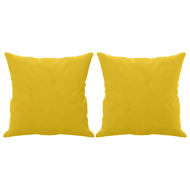 Vidaxl sierkussens 2 st 40x40 cm fluweel geel
