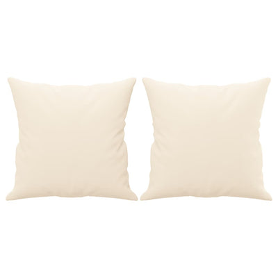 Vidaxl sierkussens 2 st 40x40 cm fluweel crèmekleurig