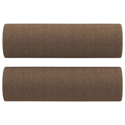 Vidaxl sierkussens 2 st 15x50 cm stof bruin