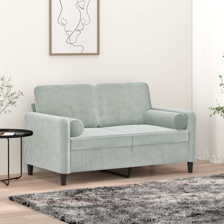Vidaxl sierkussens 2 st 15x50 cm fluweel lichtgrijs
