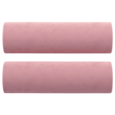 Vidaxl sierkussens 2 st 15x50 cm fluweel roze