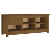 Vidaxl schoenenkast 110x38x45,5 cm massief grenenhout honingbruin - afbeelding 2