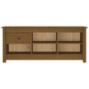 Vidaxl schoenenkast 110x38x45,5 cm massief grenenhout honingbruin