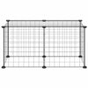 Vidaxl huisdierenkooi met 8 panelen 35x35 cm staal zwart