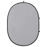 VidaXL Achtergrondscherm studio 2-in-1 ovaal 200x150 cm zwart - afbeelding 3