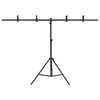Vidaxl achtergrondstandaard t-vormig 151x60x(70-200) cm zwart