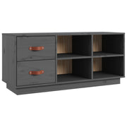 VidaXL Schoenenbank 100x34x45 cm massief grenenhout grijs - afbeelding 2