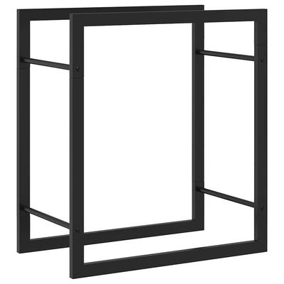 Vidaxl haardhoutrek 50x28x56 cm staal matzwart