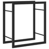 Vidaxl haardhoutrek 50x28x56 cm staal matzwart
