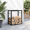 Vidaxl haardhoutrek 50x28x56 cm staal matzwart