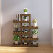 Vidaxl plantenstandaard 85x25x109,5 cm massief grenenhout honingbruin - afbeelding 1
