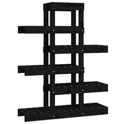 Vidaxl plantenstandaard 85x25x109,5 cm massief grenenhout zwart - afbeelding 2