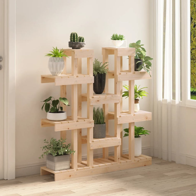 Vidaxl plantenstandaard 104,5x25x109,5 cm massief grenenhout
