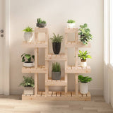 Vidaxl plantenstandaard 104,5x25x109,5 cm massief grenenhout - afbeelding 1