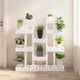 Vidaxl plantenstandaard wit 104,5x25x109,5 cm massief grenenhout