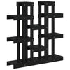 Vidaxl plantenstandaard 104,5x25x109,5 cm massief grenenhout zwart