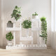 Vidaxl plantenstandaard wit 104,5x25x77,5 cm massief grenenhout