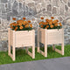 Vidaxl plantenbakken 2 st 40x40x52,5 cm massief grenenhout