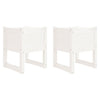 Vidaxl plantenbakken 2 st 40x40x52,5 cm massief grenenhout wit