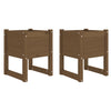 Vidaxl plantenbakken 2 st 40x40x52,5 cm massief grenenhout honingbruin