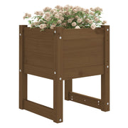 Vidaxl plantenbakken 2 st 40x40x52,5 cm massief grenenhout honingbruin - afbeelding 3