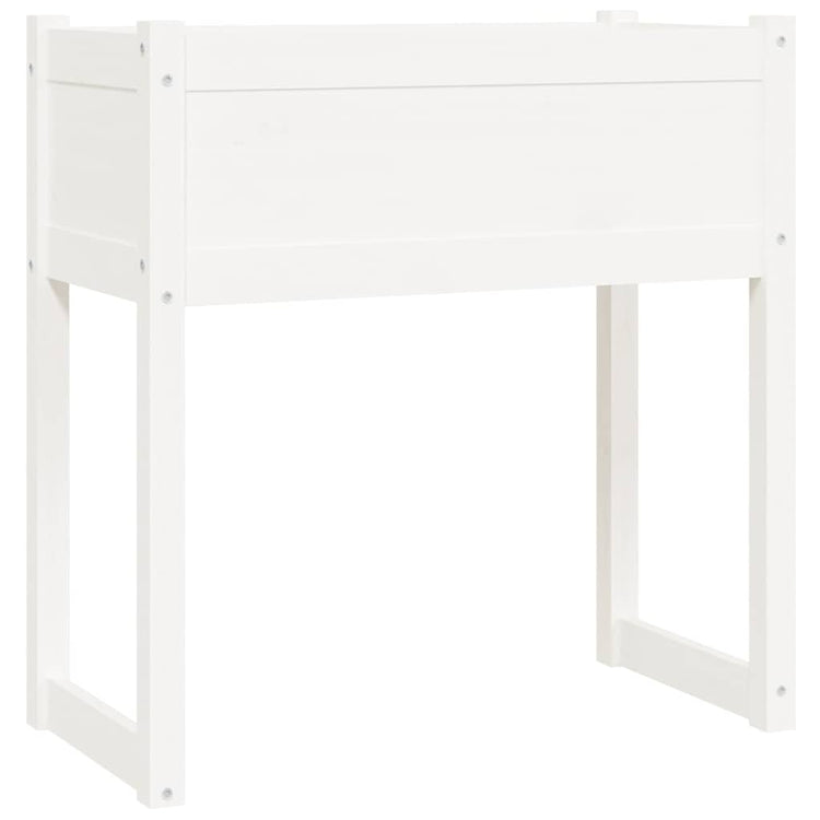 Vidaxl plantenbak 78x40x81 cm massief grenenhout wit