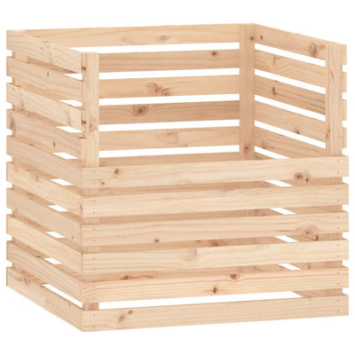 Vidaxl compostbak 80x80x78 cm massief grenenhout