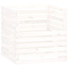 Vidaxl compostbak 80x80x78 cm massief grenenhout wit