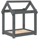Vidaxl hondenmand 61x50x70 cm massief grenenhout grijs - afbeelding 2
