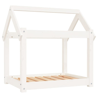 Vidaxl hondenbed 71x55x70 cm massief grenenhout wit