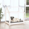 Vidaxl hondenbed 71x55x70 cm massief grenenhout wit