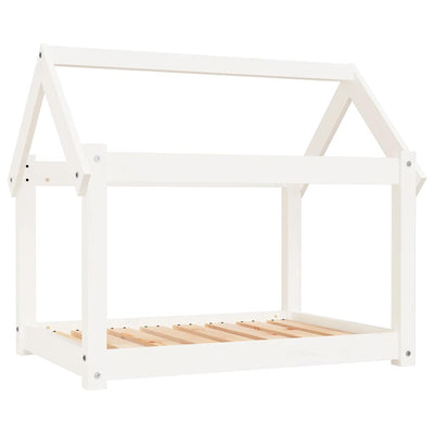 Vidaxl hondenbed 81x60x70 cm massief grenenhout wit
