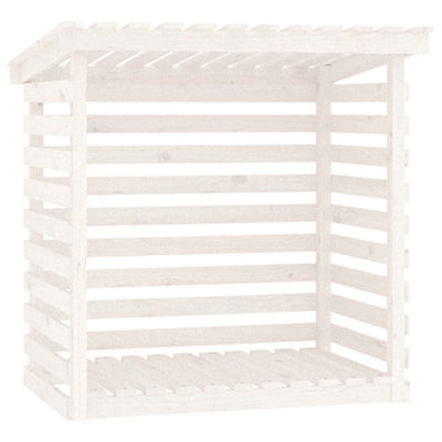 Vidaxl haardhoutrek 108x73x108 cm massief grenenhout wit