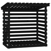 VidaXL Haardhoutrek 108x73x108 cm massief grenenhout zwart - afbeelding 2