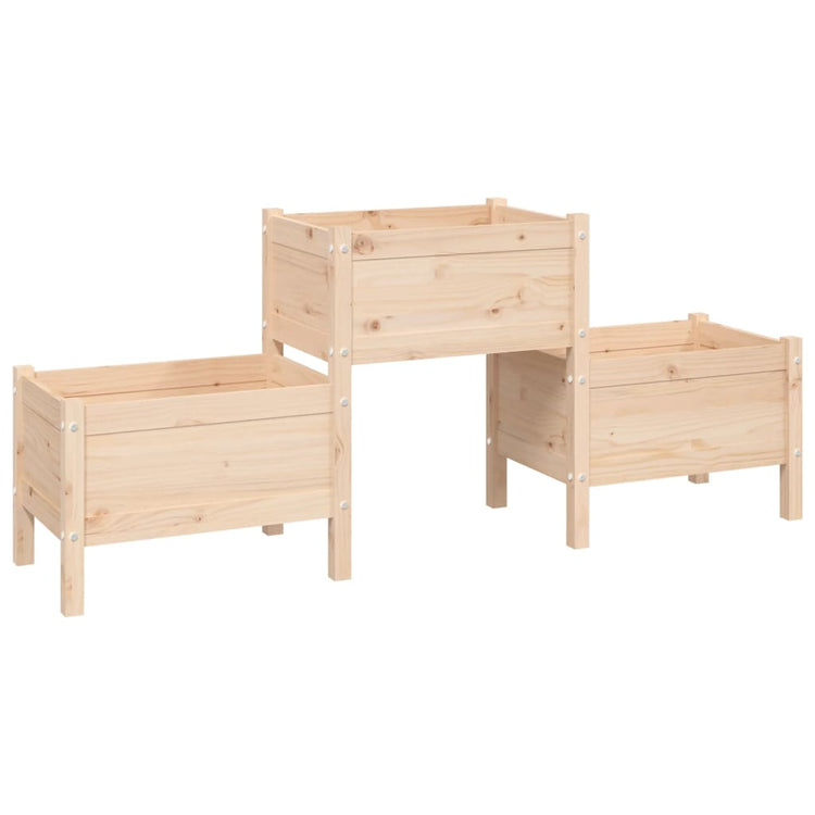 Vidaxl plantenbak 178,5x44x75 cm massief grenenhout