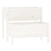 Vidaxl plantenbak 84,5x84x75 cm massief grenenhout wit