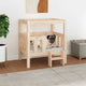 Vidaxl hondenmand 65,5x50,5x70 cm massief grenenhout