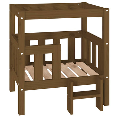 Vidaxl hondenmand 65,5x50,5x70 cm massief grenenhout honingbruin