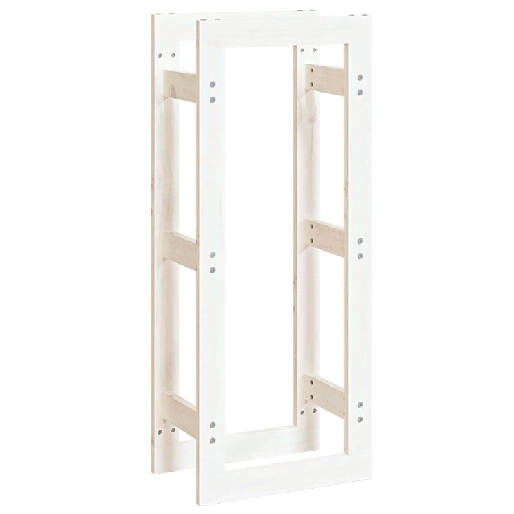 Vidaxl haardhoutrek 41x25x100 cm massief grenenhout wit