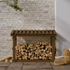 VidaXL Haardhoutrek 108x64,5x77 cm massief grenenhout honingbruin