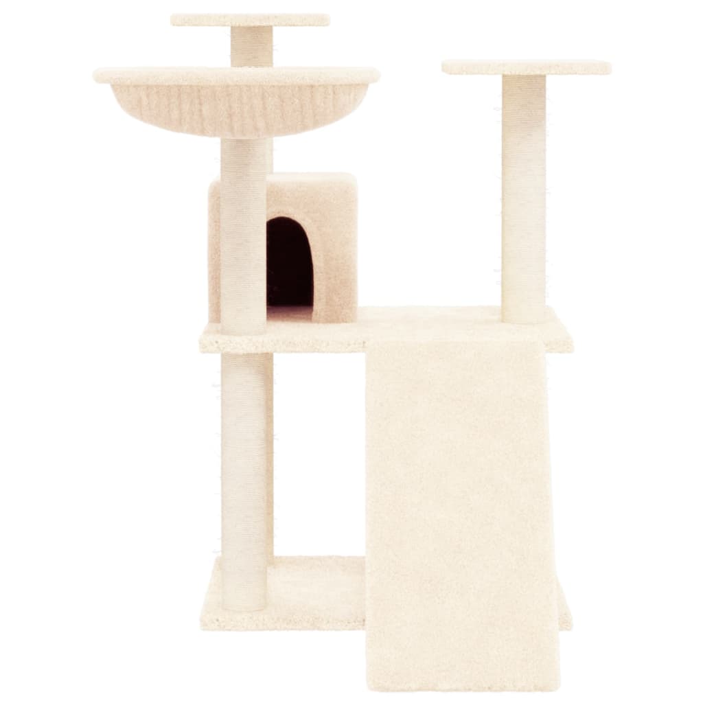 VidaXL Kattenmeubel met sisal krabpalen 83 cm crèmekleurig