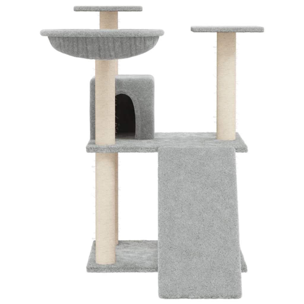 VidaXL Kattenmeubel met sisal krabpalen 83 cm lichtgrijs