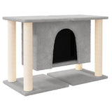 Vidaxl kattenmeubel met sisal krabpalen 50 cm lichtgrijs - afbeelding 2