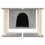 Vidaxl kattenmeubel met sisal krabpalen 50 cm lichtgrijs - afbeelding 3