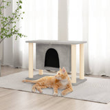 Vidaxl kattenmeubel met sisal krabpalen 50 cm lichtgrijs - afbeelding 1