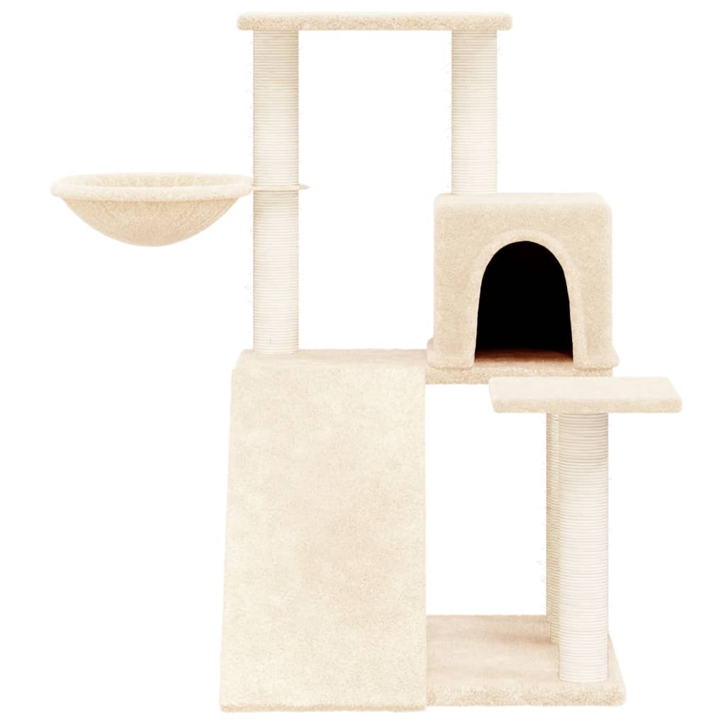 VidaXL Kattenmeubel met sisal krabpalen 82 cm crèmekleurig