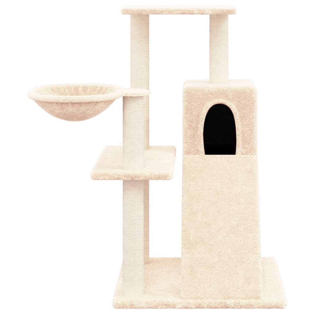 VidaXL Kattenmeubel met sisal krabpalen 82 cm crèmekleurig